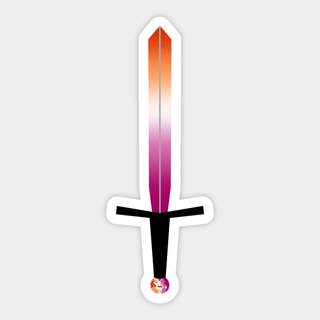 Lesbian Sword Sticker by nats-designs